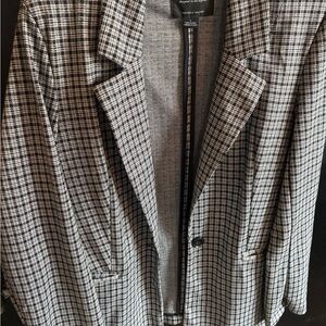 Sanctuary Black & White Plaid Blazer